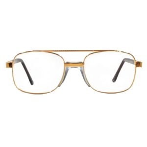 Classic Gold Aviator Eyeglasses – Full Rim Metal Frame