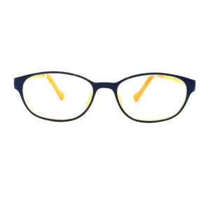 Kids Flexible Oval Eyeglasses – Blue & Yellow