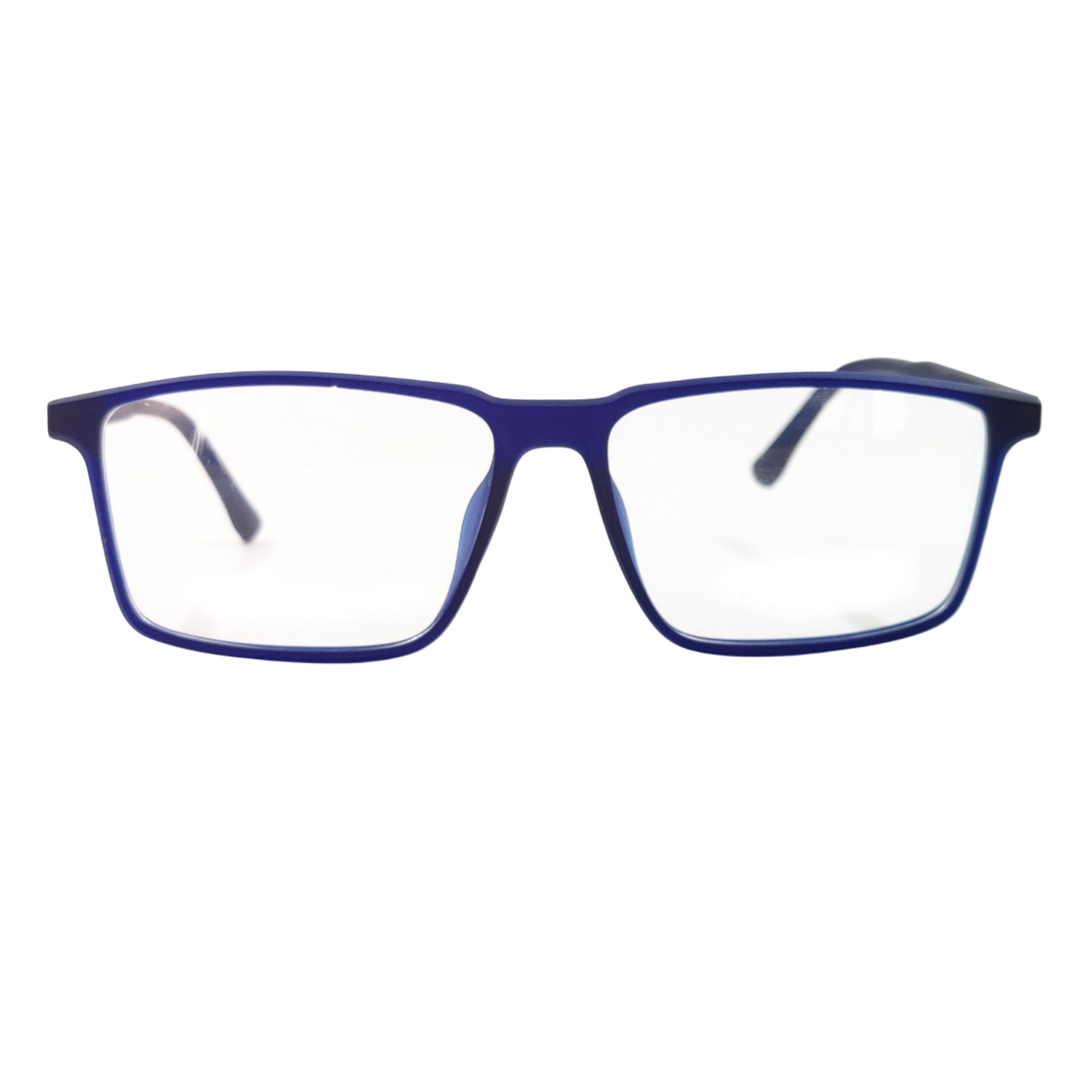 Matte Blue Rectangular Eyeglasses – Lightweight TR Frame