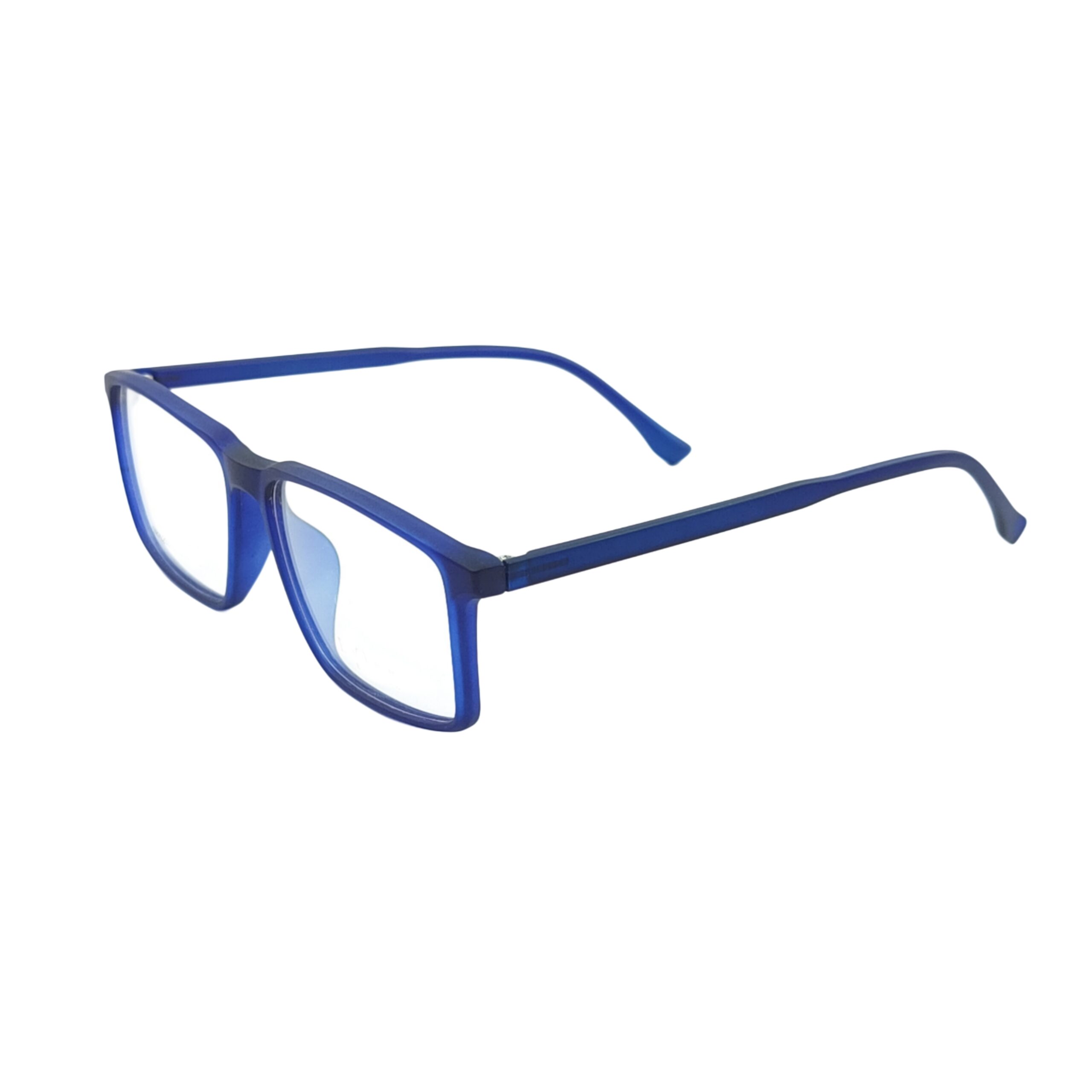 Matte Blue Rectangular Eyeglasses – Lightweight TR Frame - Image 2